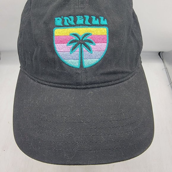 O’Neill Forum Dad Hat Black Outdoors Casual Palm Tree Casual Walking Comort - Picture 5 of 9